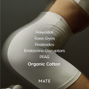 NWOT MATE the Label | Cream Biker Shorts